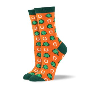 Orange St. Patrick's Day Women's Dress Socks