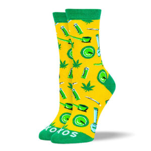 Women's Cool Yellow Weed Socks