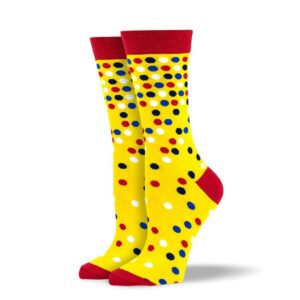 Women's Yellow Polka Dot Socks