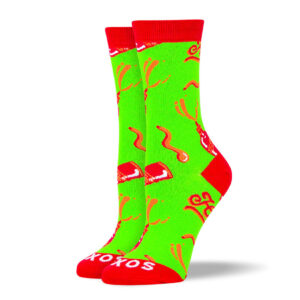Women's Crazy Green Hot Sauce Socks