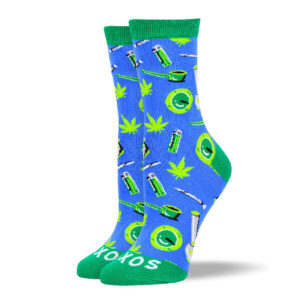 Women's Crazy Blue Weed Socks