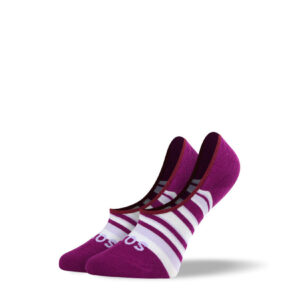 Women's Purple Stripes No Show Socks