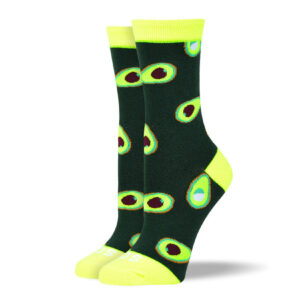 Women's Crazy Black Avocado Socks