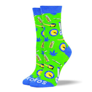 Women's Funny Green Weed Socks