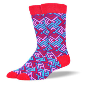 Men's Colorful Red Pattern Socks