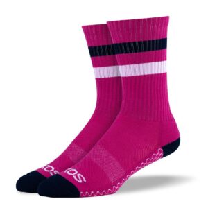 Men's Burgundy Athletic Crew Socks
