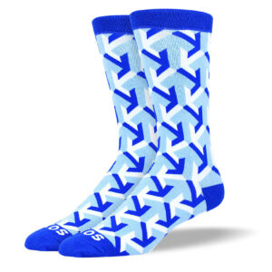 Men's Blue & White Arrow Socks