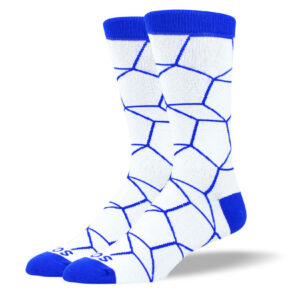 Men's Blue & White Pentagon Socks