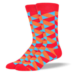 Men's Red Cool Ribbon Design Socks