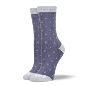 Women's Grey Small Polka Dots Socks