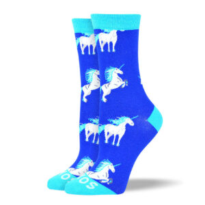 Women's Funny Blue Unicorn Socks