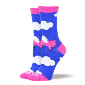 Women's Funny Flying Pig Socks