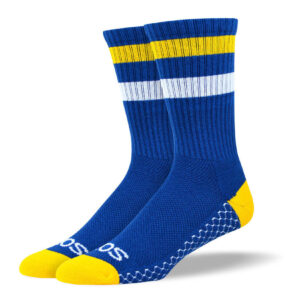 Women's Blue & Yellow Athletic Crew Socks