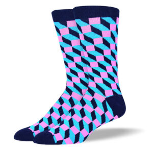 Men's Crazy Pink 3D Design Socks
