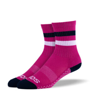 Women's Burgundy Athletic Crew Socks