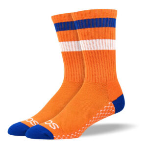 Women's Orange & Blue Athletic Crew Socks