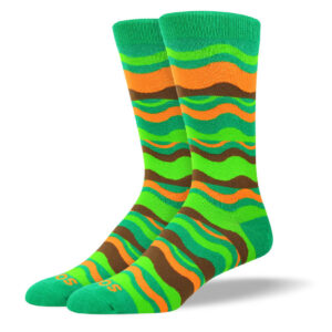 Men's Crazy Green Waves Socks