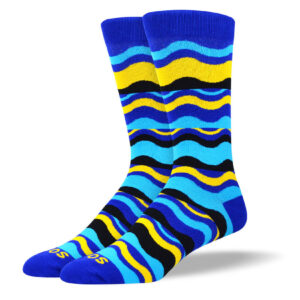 Men's Crazy Blue Waves Socks
