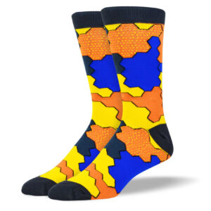 Men's Awesome Orange JigSaw Socks