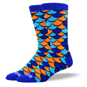 Men's Crazy Blue Scales Socks