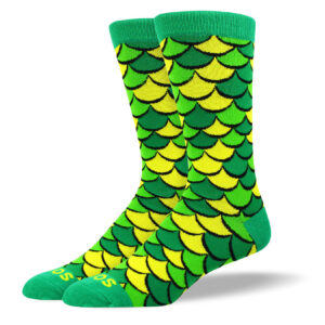 Men's Crazy Green Scales Socks