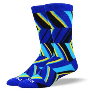 Men's Awesome Blue Zig Zag Socks