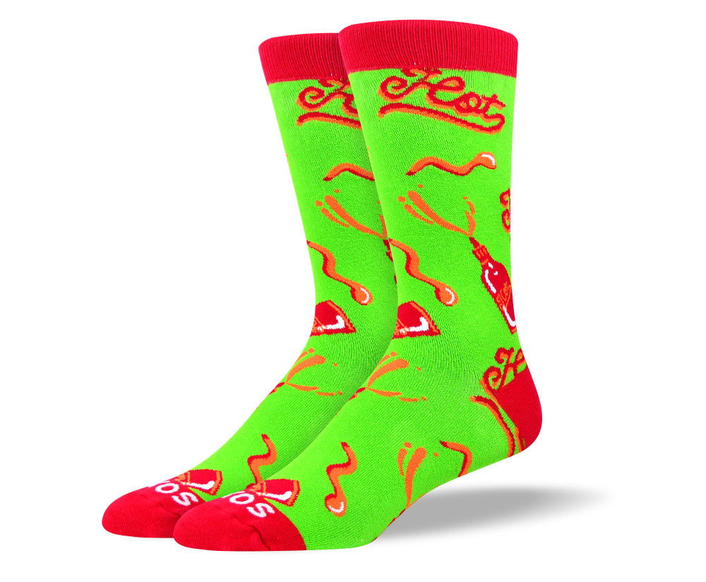 Men's Crazy Green Hot Sauce Socks