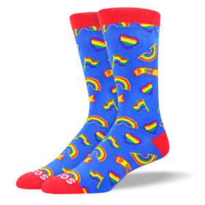 Men's Blue Pride Rainbow Socks