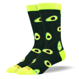 Men's Crazy Black Avocado Socks