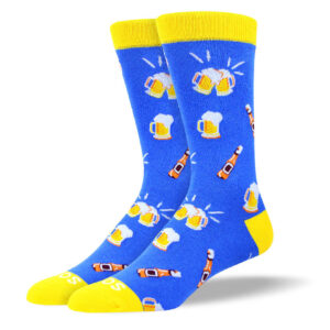 Men's Cool Blue Beer Socks