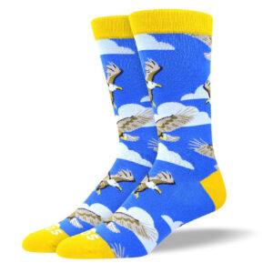 Men's Cool Blue Flying Bird Socks