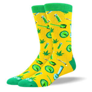 Men's Cool Yellow Weed Socks