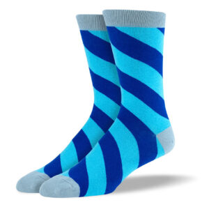 Men's Blue Diagonal Stripes Socks
