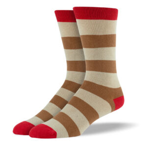 Men's Brown Thick Stripes Socks