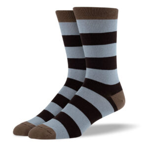 Men's Dark Brown Thick Stripes Socks