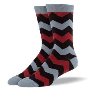 Men's Dark Brown Zig Zag Socks