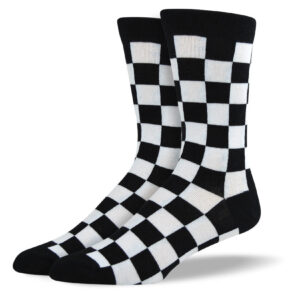Men's Black & White Square Socks