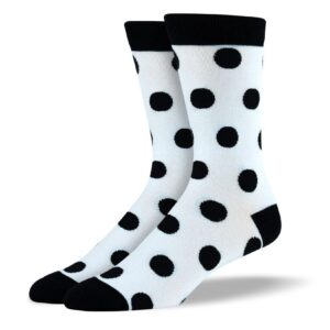 Men's Awesome White & Black Big Dots Socks