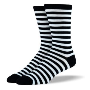 Men's Awesome Black & White Stripes Socks