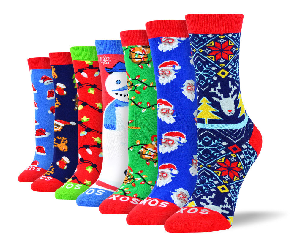 Women's Christmas Socks Bundle - 7 Pairs