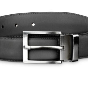 Mens Grey Leather Belt