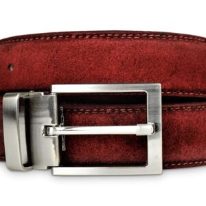 Mens Red Suede Belt