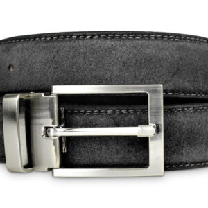 Mens Grey Suede Belt
