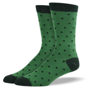 Men's Dark Green Small Polka Dots Socks
