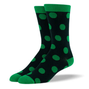 Men's Dark Green Big Dots Socks