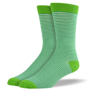Men's Dark Green Thin Stripes Socks