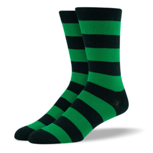 Men's Dark Green Thick Stripes Socks