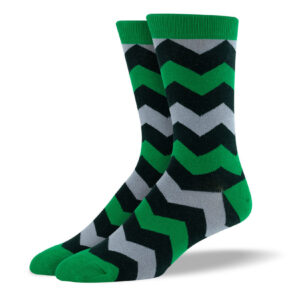 Men's Dark Green Zig Zags Socks