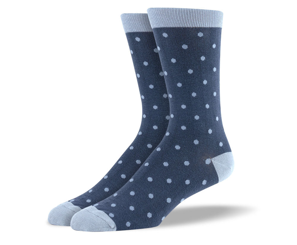Men's Grey Small Polka Dots Socks