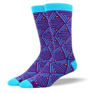 Men's Awesome Blue Triangle Socks